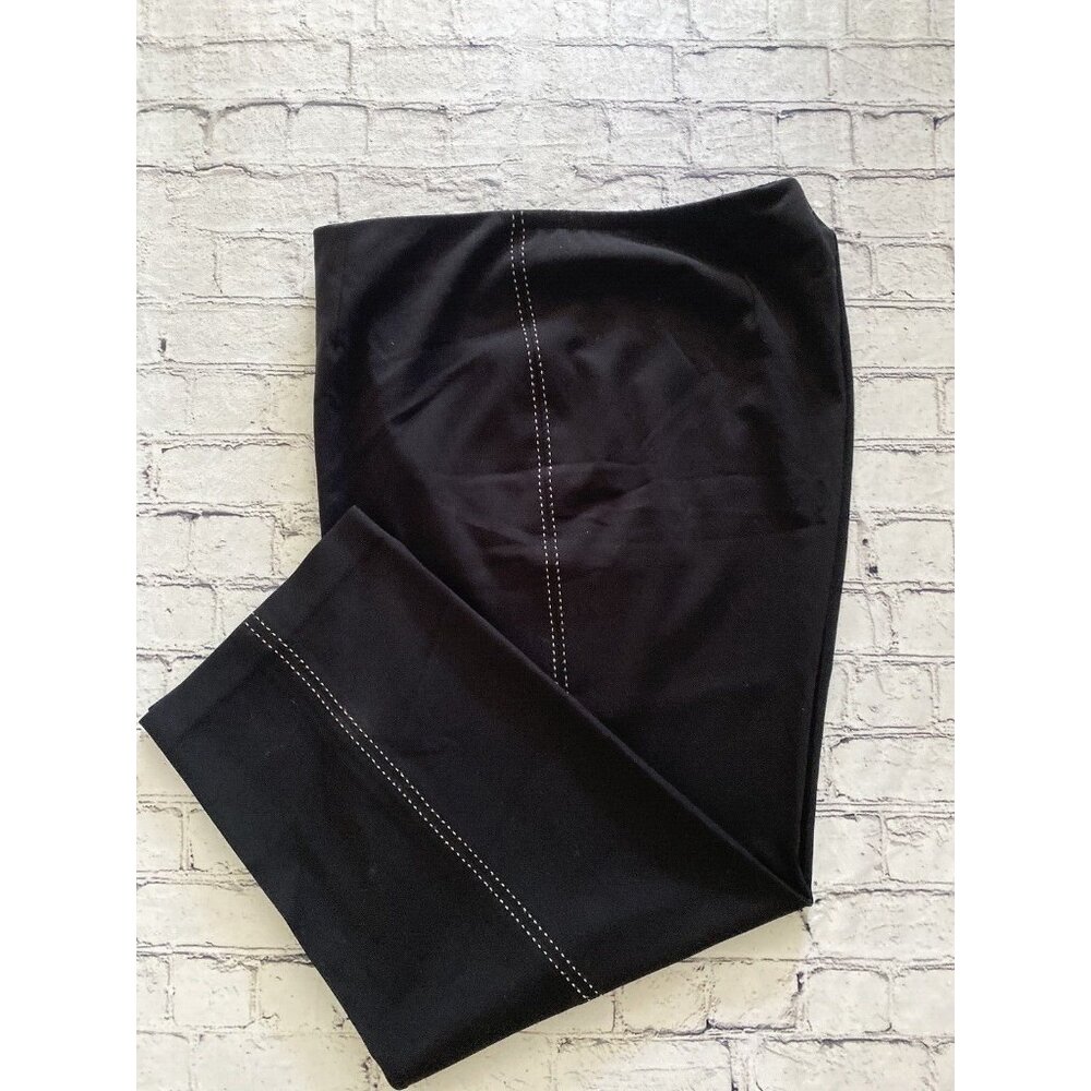 Grace Dane Lewis Woman Black White Stitching‎ Dress Pants SZ18W Spandex $98 NWOT - Picture 2 of 14